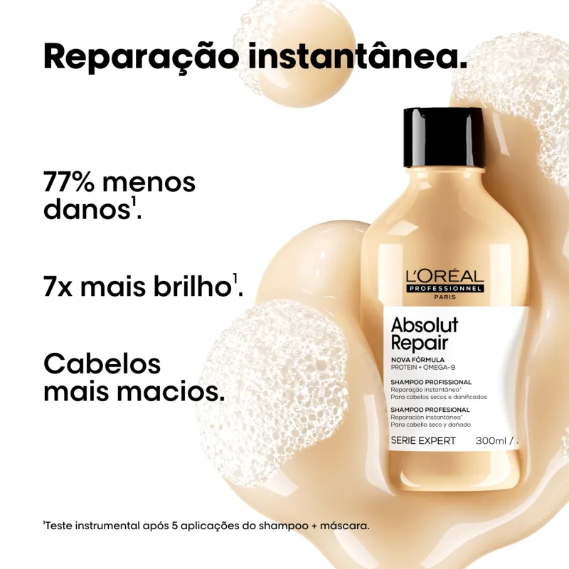 Kit L'Oréal Professionnel Serie Expert Absolut Repair Omega-9 + Protein Instant Resurfacing (2 Produtos)
