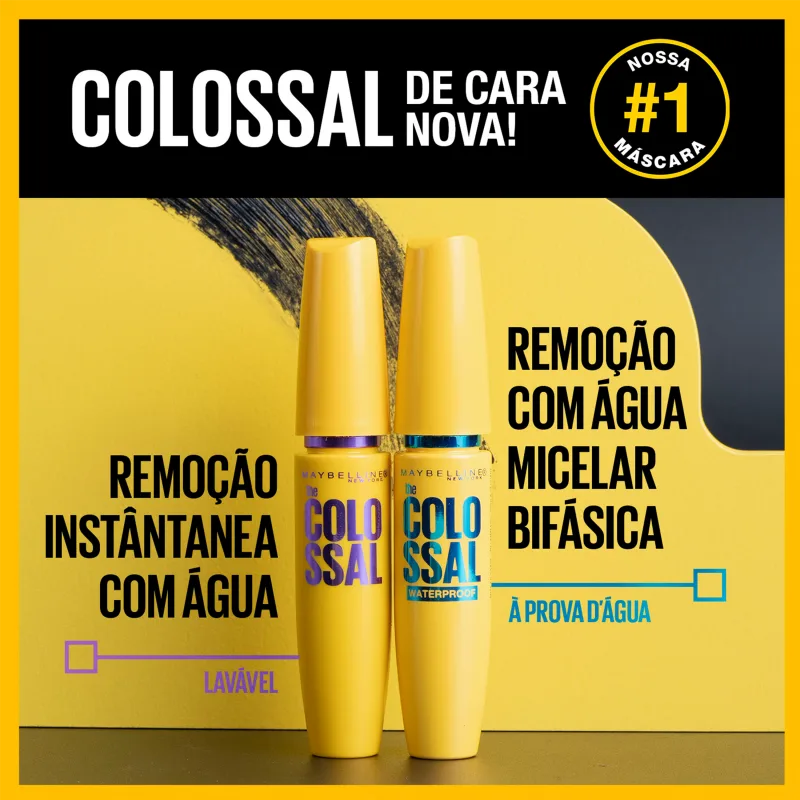 Maybelline The Colossal Volum'Express Lavável Preto - Máscara de Cílios 9,2ml