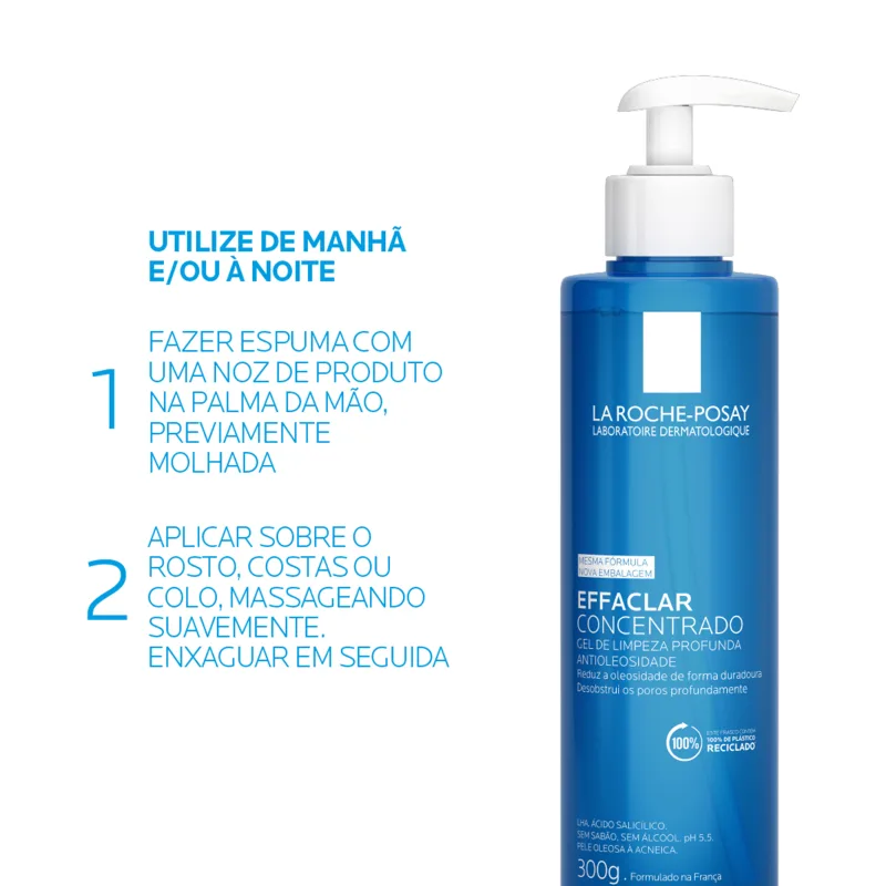 La Roche-Posay Effaclar Concentrado - Gel de Limpeza Facial 300g