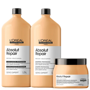 Kit L'Oréal Professionnel Serie Expert Absolut Repair Gold Quinoa + Protein Salon Trio (3 Produtos)