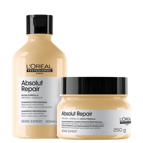 Kit L'Oréal Professionnel Serie Expert Absolut Repair Omega-9 + Protein Instant Resurfacing (2 Produtos)