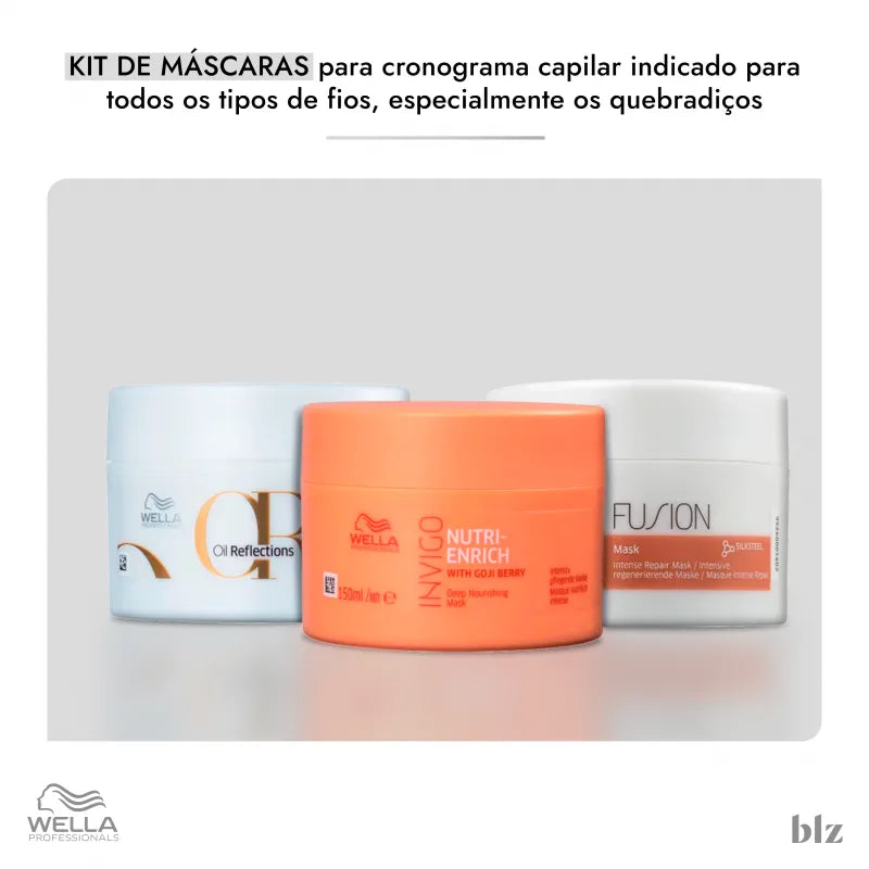 Kit Wella Professionals Cronograma Capilar Antiquebra (3 Produtos)